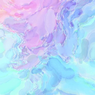 Çağdaş sanat. El işçiliğinin renkli dokusu. Modern resim. Yüzeyde suluboya vuruşlar. Sanatsal arkaplan resmi. Tablo üzerinde soyut resim. Fırça darbeleri. 