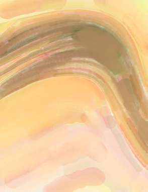 Poster, duvar sanatı, afiş, kart, kitap kapağı veya ambalaj için pastel renkli suluboya resim. Alkol mürekkebini andıran rahatlatıcı fırça darbelerinin modern resmi.