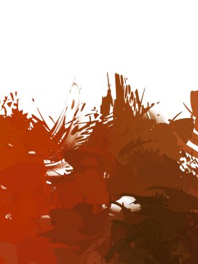 Taranmış Boyalı Soyut Arkaplan. Vahşi kaotik fırça darbeleri. Boya darbeleri. 2D İllüstrasyon. Fırça darbeli resim. 