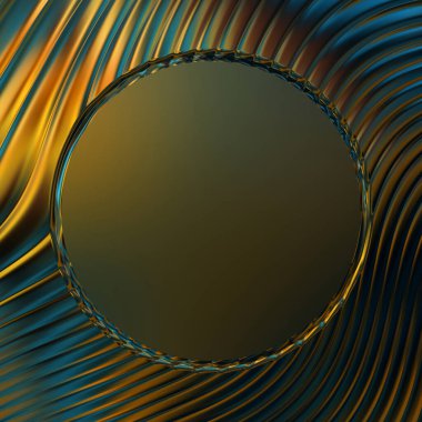 Soyut çerçeveli arkaplan. Renkli, canlı, dalgalı bir duvar kağıdı. Merkezi çerçeveli yaratıcı grafik 2d çizim. Dinamik şekilli modaya uygun sıvı örtüsü.