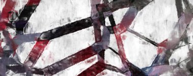 Soyut arkaplanda pürüzlü fırça darbeleri. Fırça boyası. Renkli boya darbeleri. Eşsiz duvar sanatı. Tuvaldeki modern sanat. Renkli çağdaş sanat eserleri. 