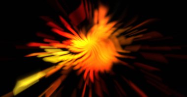 Işık parçacık izleri. Parlayan parçacıkları ve çizgileri olan ışık patlaması yıldızı. Güzel hareketli soyut ışın arkaplanı.