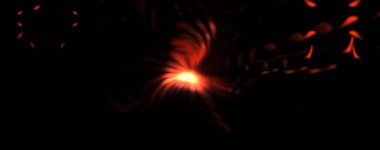 Işık parçacık izleri. Parlayan parçacıkları ve çizgileri olan ışık patlaması yıldızı. Güzel hareketli soyut ışın arkaplanı.