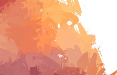 Duvar sanatı Eşsiz ve yaratıcı illüstrasyon. Fırça darbesi ile boyanmış. Renkli fırça darbelerinin soyut arkaplanı. Fırçalanmış canlı duvar kâğıdı. Boyalı sanatsal yaratım.