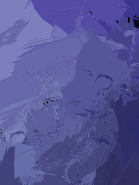 Vahşi fırça darbeleriyle yaratıcı soyut resim. Artistik fırça darbeleriyle donatılmış. Renkli ve canlı bir tasvir. Boyalı sanat.