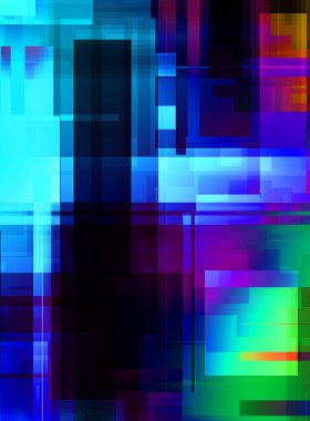 Fütürist soyut geometrik duvar kağıdı. Geometrik renkli şekiller. Dikdörtgen şekilli arka plan. Bir teknolojinin dijital illüstrasyonuName.