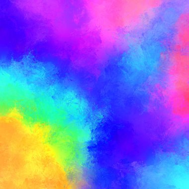 Canlı fırça darbeleriyle boyanmış. Renkli desenli resim. Fırçalanmış duvar kağıdını boya.