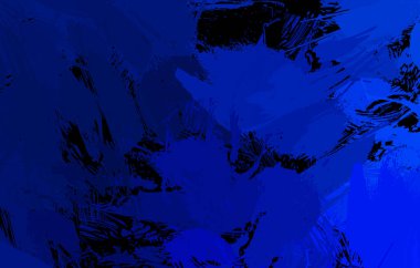 Vahşi fırça darbeleriyle yaratıcı soyut resim. Artistik fırça darbeleriyle donatılmış. Renkli ve canlı bir tasvir. Boyalı sanat.