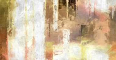 Soyut arkaplanda pürüzlü fırça darbeleri. Fırça boyası. Renkli boya darbeleri. Eşsiz duvar sanatı. Tuvaldeki modern sanat. Renkli çağdaş sanat eserleri. 