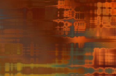 Soyut arkaplan. Yaşlanmış grunge dokusunda geometrik elementler. Farklı renk desenli grafiksel illüstrasyon.