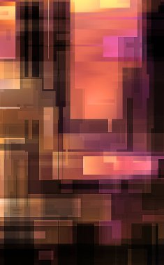 Fütürist soyut geometrik duvar kağıdı. Geometrik renkli şekiller. Dikdörtgen şekilli arka plan. Bir teknolojinin dijital illüstrasyonuName.