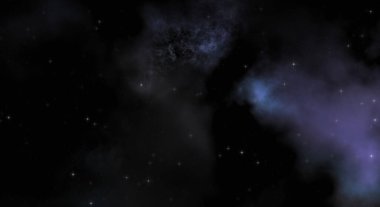 Galaksi uzayındaki yıldız alanı renkli nebula ile. Uzayın derinliklerinin bilim kurgu geçmişi. Ruhsal duvar kağıdı.