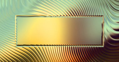 Soyut çerçeveli arkaplan. Renkli, canlı, dalgalı bir duvar kağıdı. Merkezi çerçeveli yaratıcı grafik 2d çizim. Dinamik şekilli modaya uygun sıvı örtüsü.