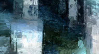 Soyut arkaplanda pürüzlü fırça darbeleri. Fırça boyası. Renkli boya darbeleri. Eşsiz duvar sanatı. Tuvaldeki modern sanat. Renkli çağdaş sanat eserleri. 