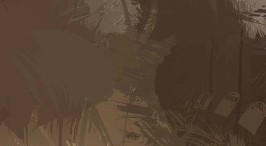 Fırça darbesi ile boyanmış. Sanatsal canlılık ve renkli duvar kâğıdı. Kaotik resim. Taranmış Boyalı Soyut Arkaplan. 