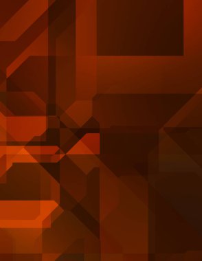 Renkli ve canlı geometrik şekiller katmanları var. Bir teknoloji planının dijital illüstrasyonu. Gelecekçi tasarım şablonu.