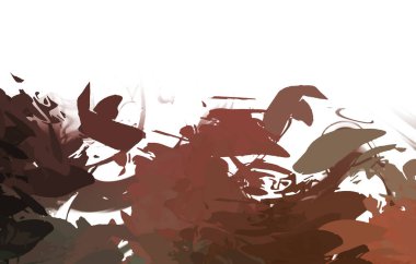 Taranmış Boyalı Soyut Arkaplan. Vahşi kaotik fırça darbeleri. Boya darbeleri. 2D İllüstrasyon. Fırça darbeli resim. 