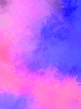 Renkli fırça darbelerinin 2D çizimi. Dekoratif desenli resim. canlı boya desenli arkaplan.