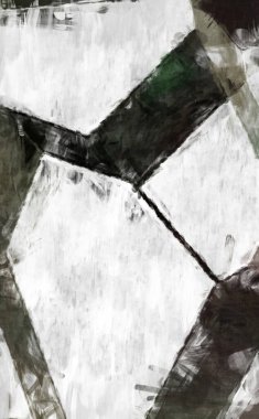 Soyut arkaplanda pürüzlü fırça darbeleri. Fırça boyası. Renkli boya darbeleri. Eşsiz duvar sanatı. Tuvaldeki modern sanat. Renkli çağdaş sanat eserleri. 