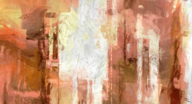 Soyut arkaplanda pürüzlü fırça darbeleri. Fırça boyası. Renkli boya darbeleri. Eşsiz duvar sanatı. Tuvaldeki modern sanat. Renkli çağdaş sanat eserleri. 