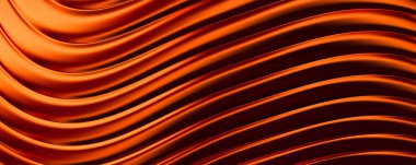 Soyut arkaplan. Renkli dalgalı yansıtıcı duvar kağıdı. Duvar kağıdı, afiş, arkaplan, kart, kitap kapağı veya web sitesi için grafiksel resimleme.