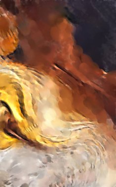 Modern sanat. Renkli çağdaş sanat eserleri. Renkli boya darbeleri. Soyut arkaplanda fırça darbeleri. fırça boyası.