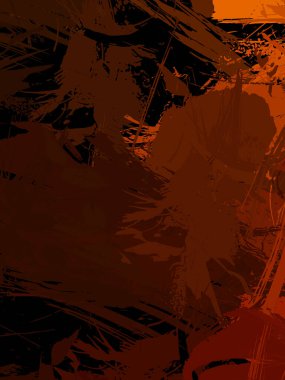 Vahşi fırça darbeleriyle yaratıcı soyut resim. Artistik fırça darbeleriyle donatılmış. Renkli ve canlı bir tasvir. Boyalı sanat.