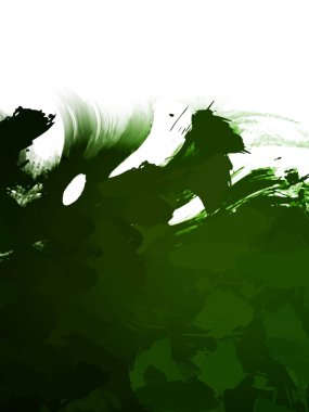 Taranmış Boyalı Soyut Arkaplan. Vahşi kaotik fırça darbeleri. Boya darbeleri. 2D İllüstrasyon. Fırça darbeli resim. 