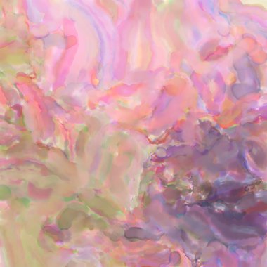 El yapımı sürreal soyut desenli suluboya. Modern sanatsal resim. 2D çizim. Arkaplan boyası karışımı. Yaratıcı duvar sanatı. Çağdaş sanat.