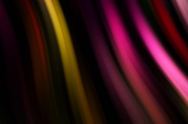 Siyah arka planda renkli düz çizgiler. Sıvı ve sıvı renkli dalgalar karanlıkta akıyor. Duvar kağıdı, afiş, arkaplan, kart, kitap, kapak, poster, afiş, broşür