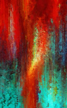 Modern sanat. Renkli çağdaş sanat eserleri. Renkli boya darbeleri. Soyut arkaplanda fırça darbeleri. Fırça boyası. Eşsiz duvar sanatı.