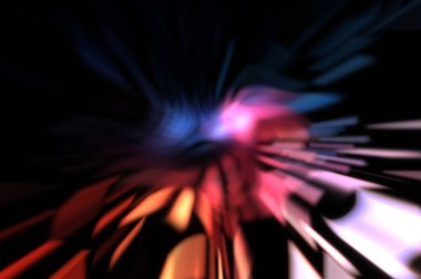 Işık parçacık izleri. Parlayan parçacıkları ve çizgileri olan ışık patlaması yıldızı. Güzel hareketli soyut ışın arkaplanı.