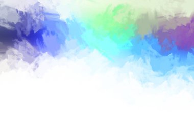 Renkli fırça darbelerinin 2D çizimi. Dekoratif desenli resim. canlı boya desenli arkaplan.