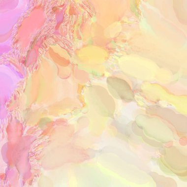 Çağdaş sanat. El işçiliğinin renkli dokusu. Modern resim. Yüzeyde suluboya vuruşlar. Sanatsal arkaplan resmi. Tablo üzerinde soyut resim. Fırça darbeleri. 