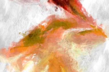 Soyut arkaplanda pürüzlü fırça darbeleri. Fırça boyası. Renkli boya darbeleri. Eşsiz duvar sanatı. Tuvaldeki modern sanat. Renkli çağdaş sanat eserleri. 