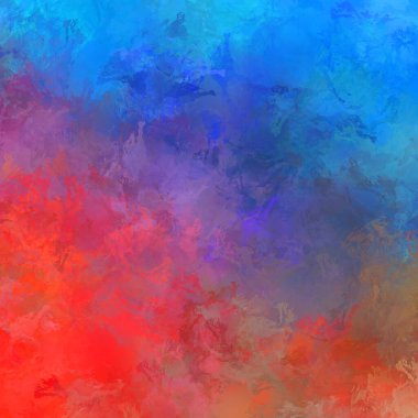 Duvar sanatı Eşsiz ve yaratıcı illüstrasyon. Fırça darbesi ile boyanmış. Renkli fırça darbelerinin soyut arkaplanı. Fırçalanmış canlı duvar kâğıdı. Boyalı sanatsal yaratım.