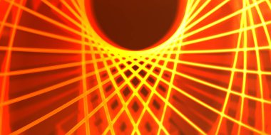 Işık dalgalarının neon renkli soyut tasarımı. Dijital arka plan ve neon ışığı parlama efekti. Parlak ışınlar duvar kağıdı.