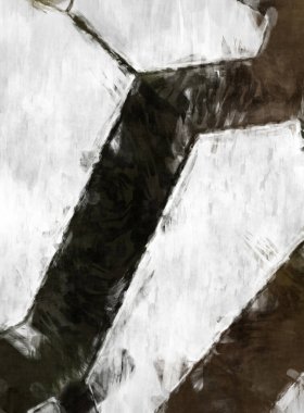 Soyut arkaplanda pürüzlü fırça darbeleri. Fırça boyası. Renkli boya darbeleri. Eşsiz duvar sanatı. Tuvaldeki modern sanat. Renkli çağdaş sanat eserleri. 