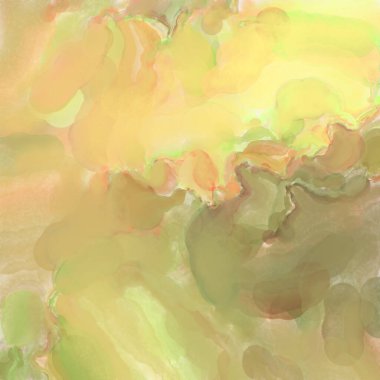 El yapımı sürreal soyut desenli suluboya. Modern sanatsal resim. 2D çizim. Arkaplan boyası karışımı. Yaratıcı duvar sanatı. Çağdaş sanat.