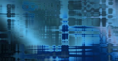 Soyut arkaplan. Yaşlanmış grunge dokusunda geometrik elementler. Farklı renk desenli grafiksel illüstrasyon.