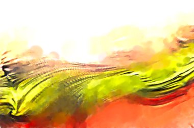 Soyut arkaplanda pürüzlü fırça darbeleri. Fırça boyası. Renkli boya darbeleri. Eşsiz duvar sanatı. Tuvaldeki modern sanat. Renkli çağdaş sanat eserleri. 