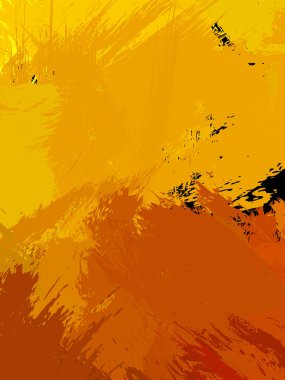 Vahşi fırça darbeleriyle yaratıcı soyut resim. Artistik fırça darbeleriyle donatılmış. Renkli ve canlı bir tasvir. Boyalı sanat.