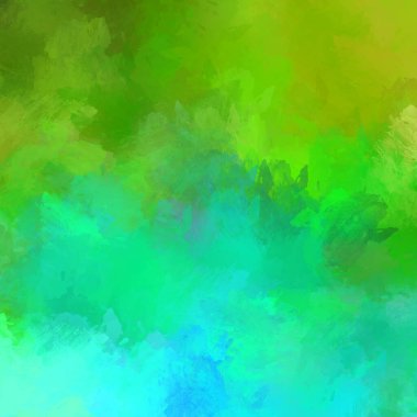 Canlı fırça darbeleriyle boyanmış. Renkli desenli resim. Fırçalanmış duvar kağıdını boya.