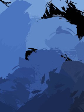 Duvar sanatı Eşsiz ve yaratıcı illüstrasyon. Fırça darbesi ile boyanmış. Renkli fırça darbelerinin soyut arkaplanı. Fırçalanmış canlı duvar kâğıdı. Boyalı sanatsal yaratım.