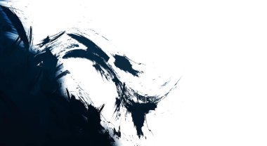 Taranmış Boyalı Soyut Arkaplan. Vahşi kaotik fırça darbeleri. Boya darbeleri. 2D İllüstrasyon. Fırça darbeli resim. 