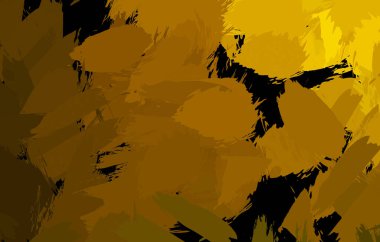 Vahşi fırça darbeleriyle yaratıcı soyut resim. Artistik fırça darbeleriyle donatılmış. Renkli ve canlı bir tasvir. Boyalı sanat.