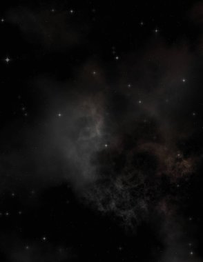 Galaksi uzayındaki yıldız alanı renkli nebula ile. Uzayın derinliklerinin bilim kurgu geçmişi. Ruhsal duvar kağıdı.