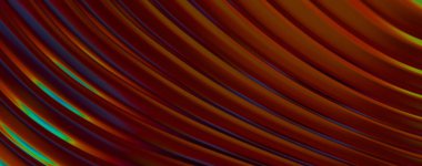 Soyut arkaplan. Renkli dalgalı yansıtıcı duvar kağıdı. Duvar kağıdı, afiş, arkaplan, kart, kitap kapağı veya web sitesi için grafiksel resimleme.