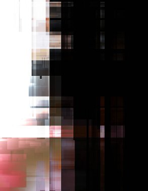 Renkli ve canlı geometrik şekiller katmanları var. Bir teknoloji planının dijital illüstrasyonu. Gelecekçi tasarım şablonu.