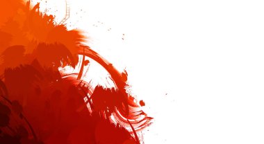 Taranmış Boyalı Soyut Arkaplan. Vahşi kaotik fırça darbeleri. Boya darbeleri. 2D İllüstrasyon. Fırça darbeli resim. 